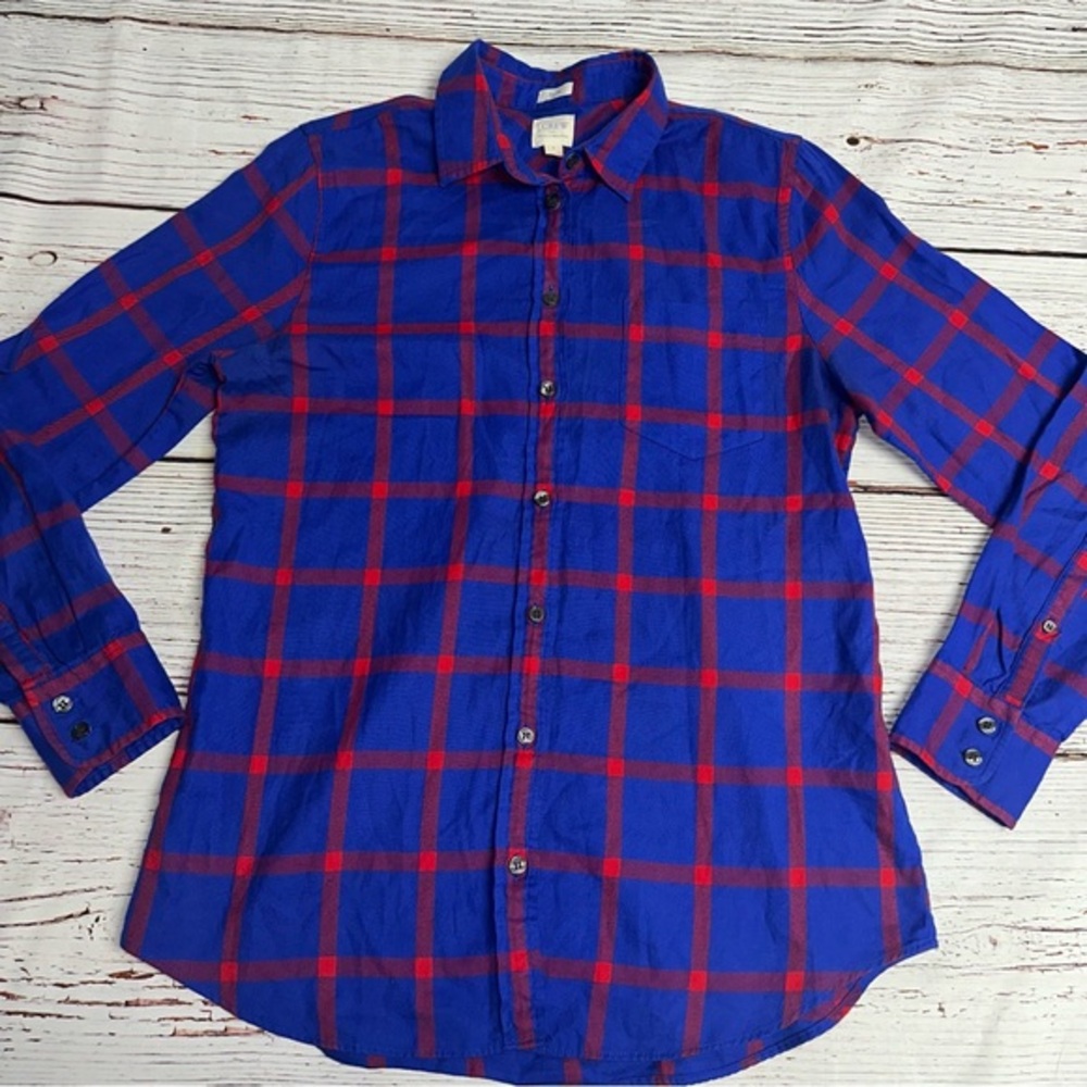 J. CREW‎ “Boy Fit” Flannel Plaid Shirt